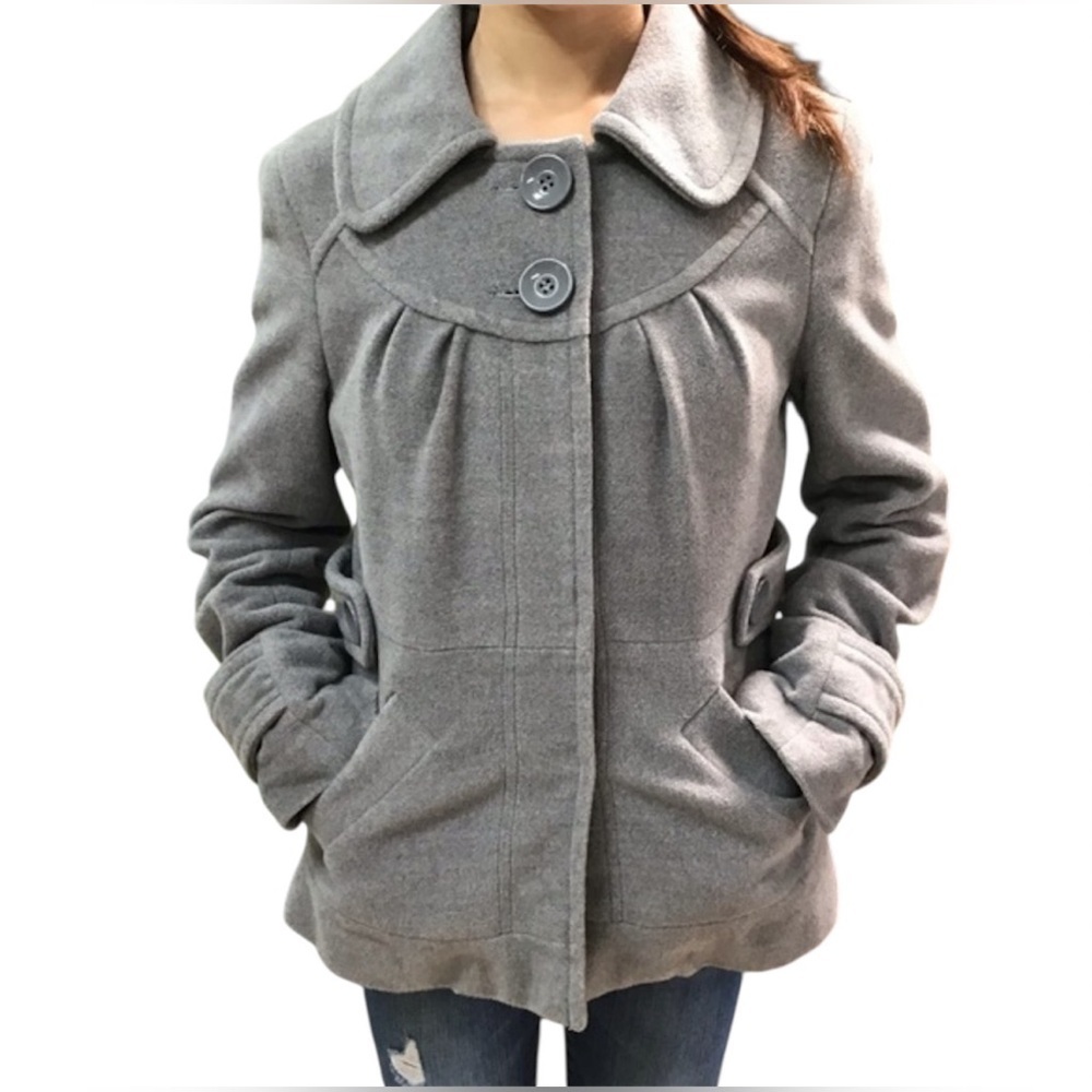 Guess Vintage Stylish Scoop Neck Tunic Coat Jacket Blazer L